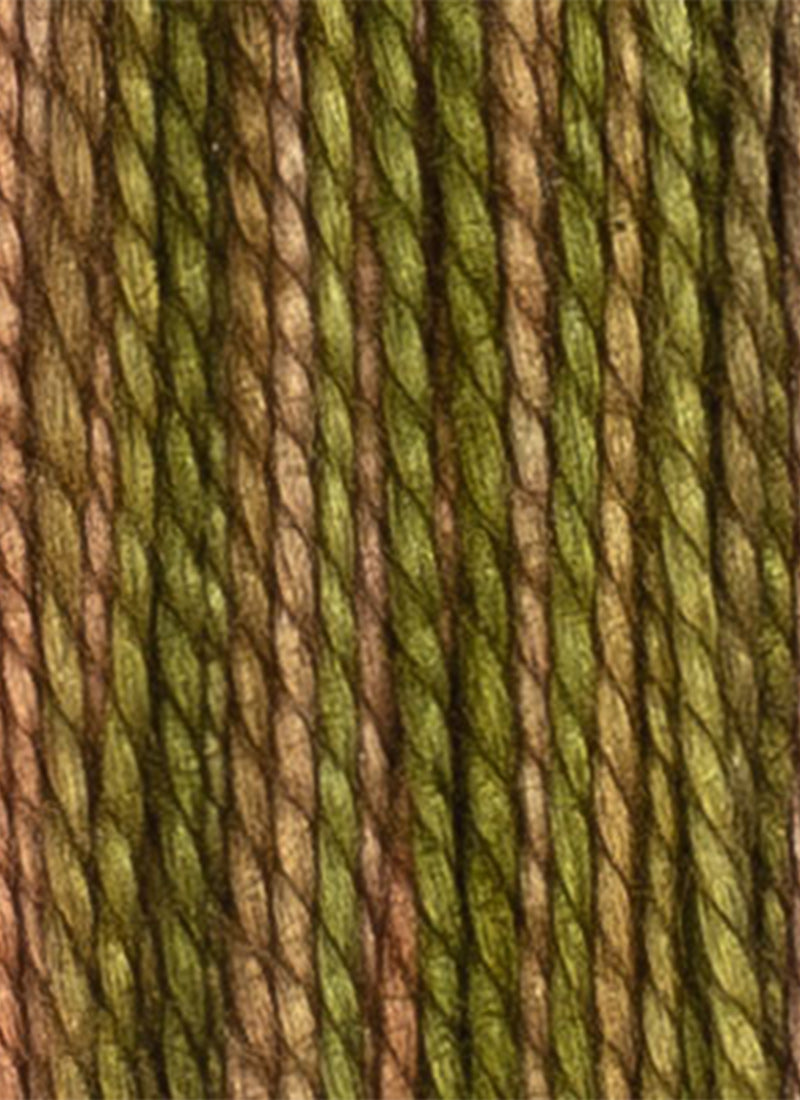 House of Embroidery No 12 Perle Thread - Muted Green Tones
