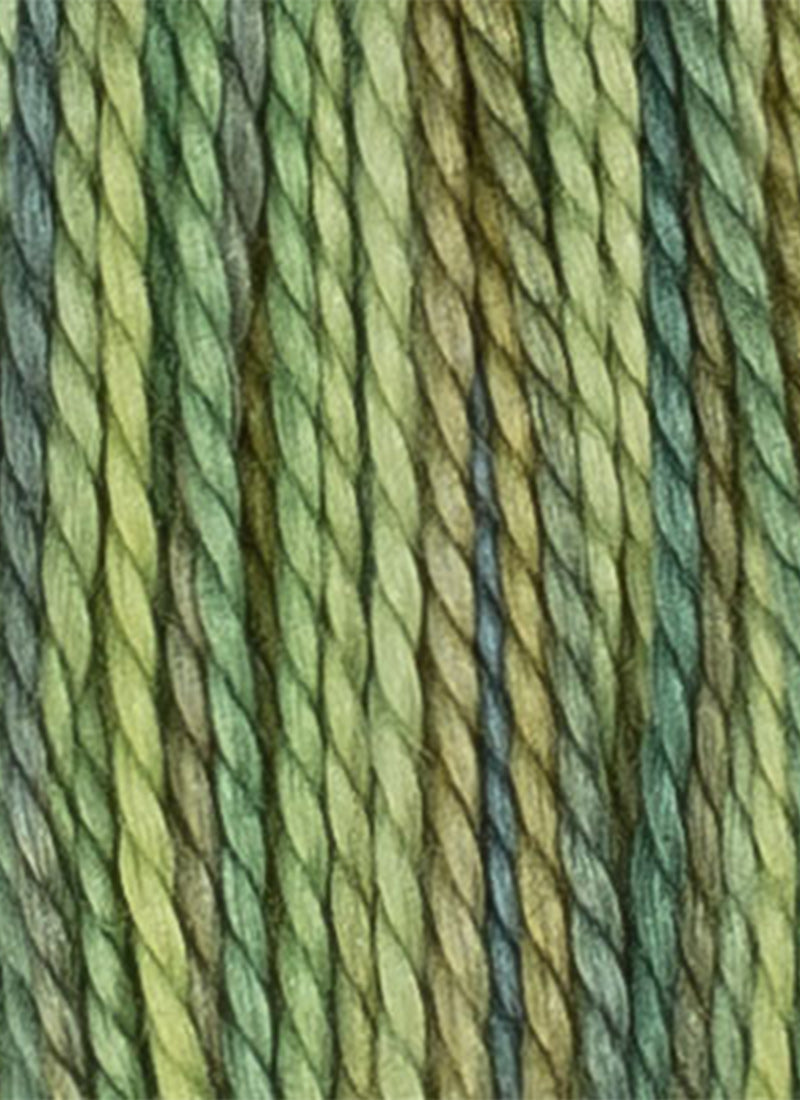 House of Embroidery No 12 Perle Thread - Muted Green Tones