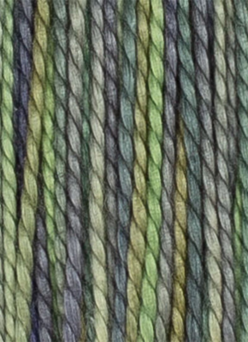 House of Embroidery No 12 Perle Thread - Muted Green Tones