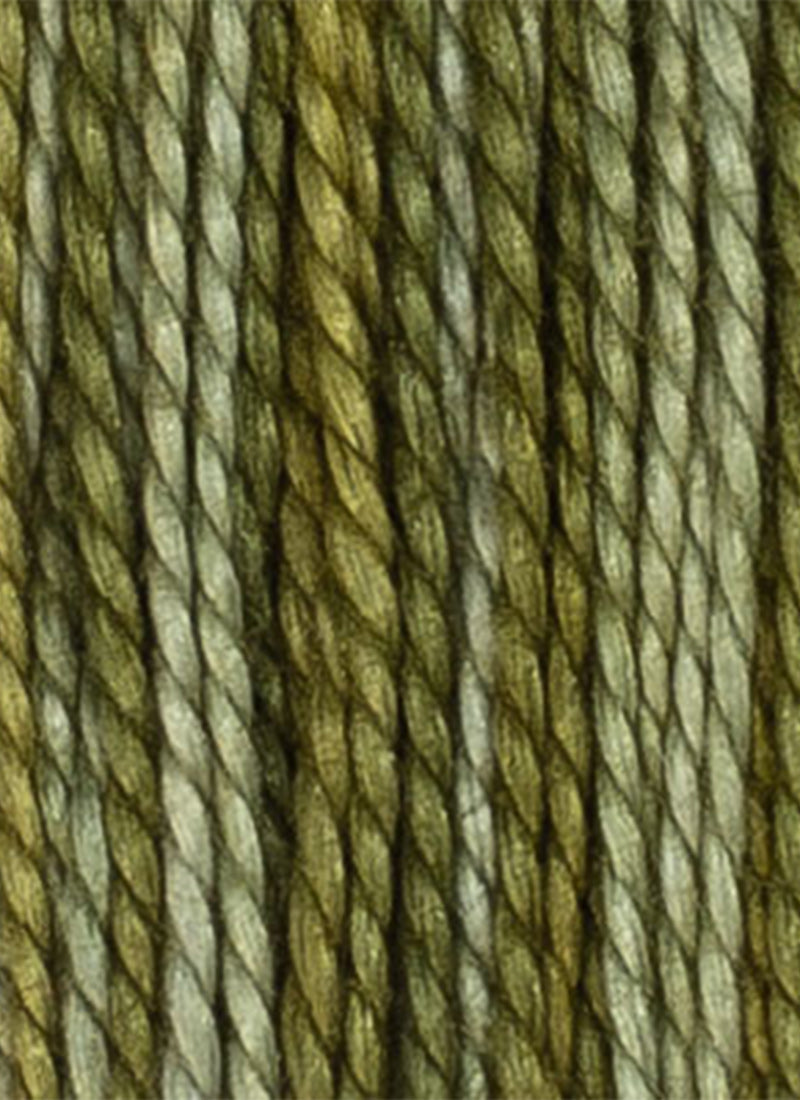 House of Embroidery No 12 Perle Thread - Muted Green Tones