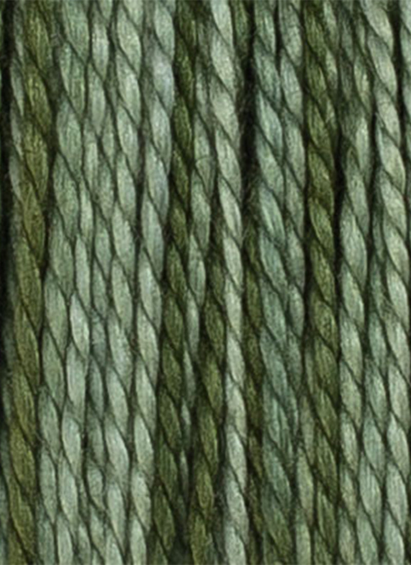 House of Embroidery No 12 Perle Thread - Muted Green Tones