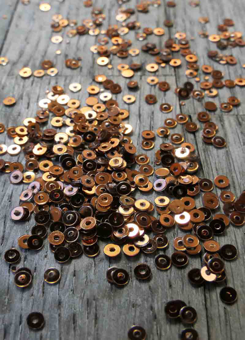 Tiny Sparkling Sequins - Cream, Gold, Silver, Copper & Bronze