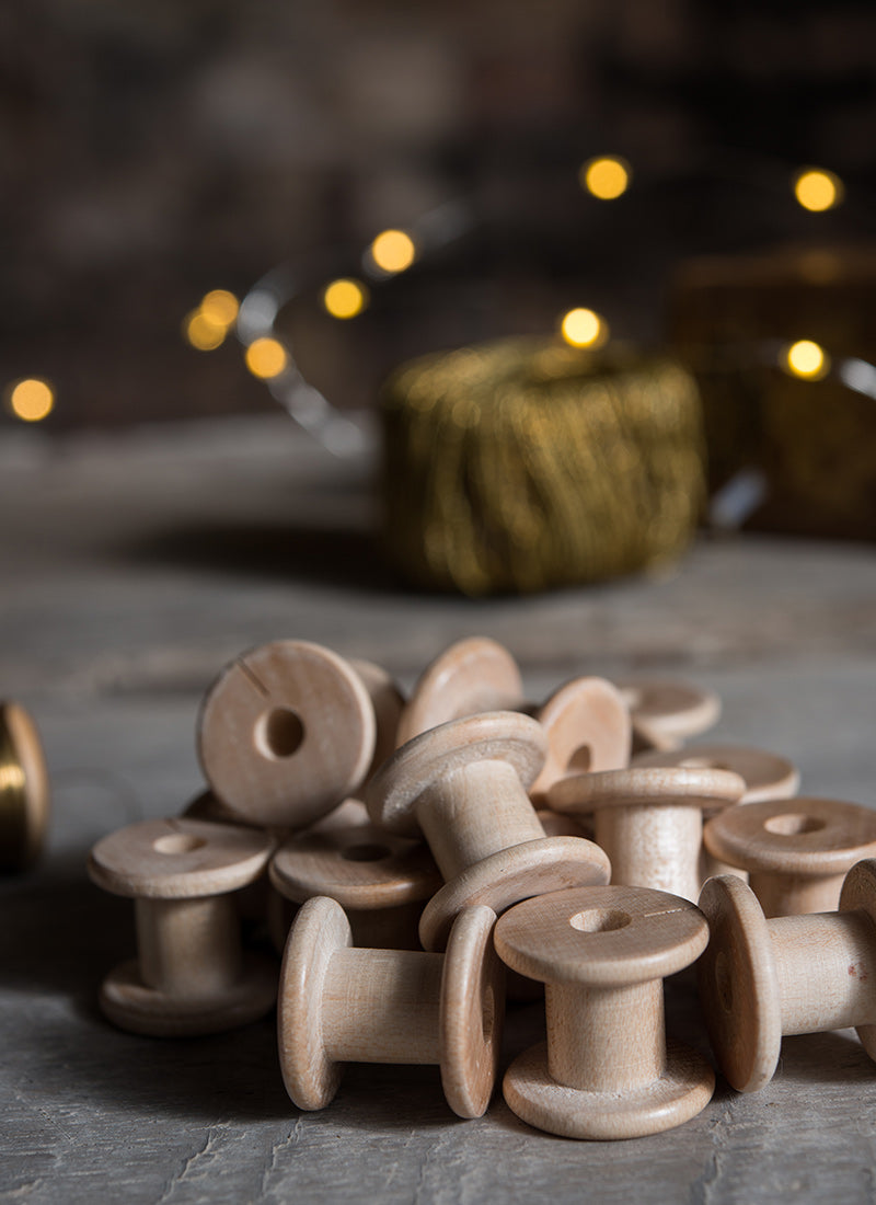 Mini Wooden Bobbins