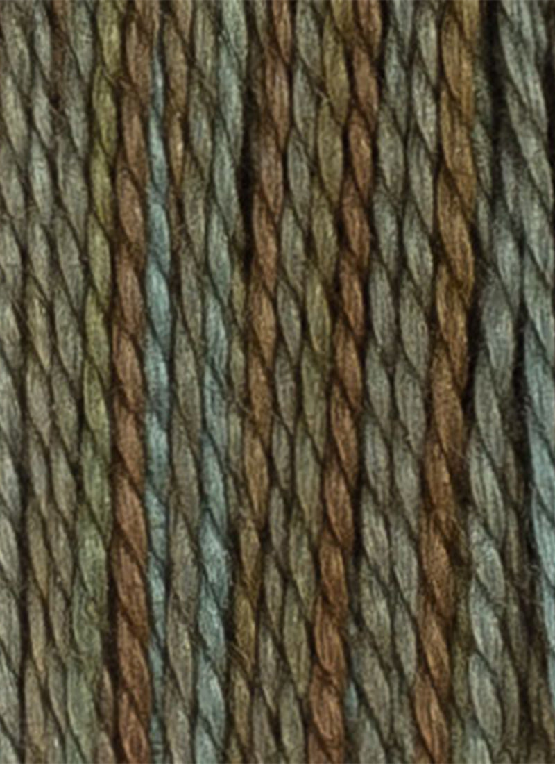 House of Embroidery No 12 Perle Thread - Muted Green Tones