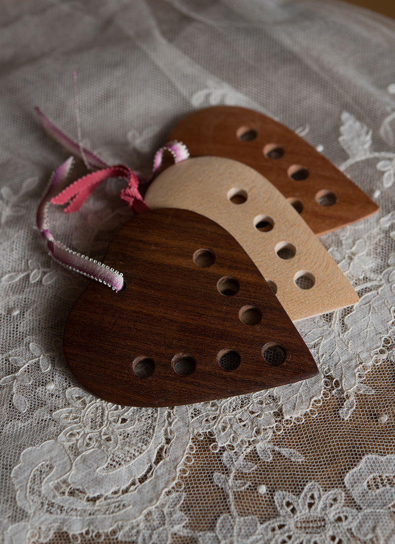 Wooden Heart Thread Holder