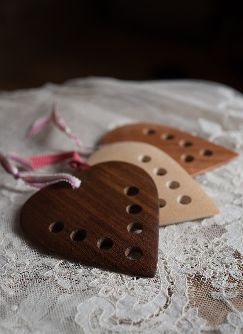 Wooden Heart Thread Holder