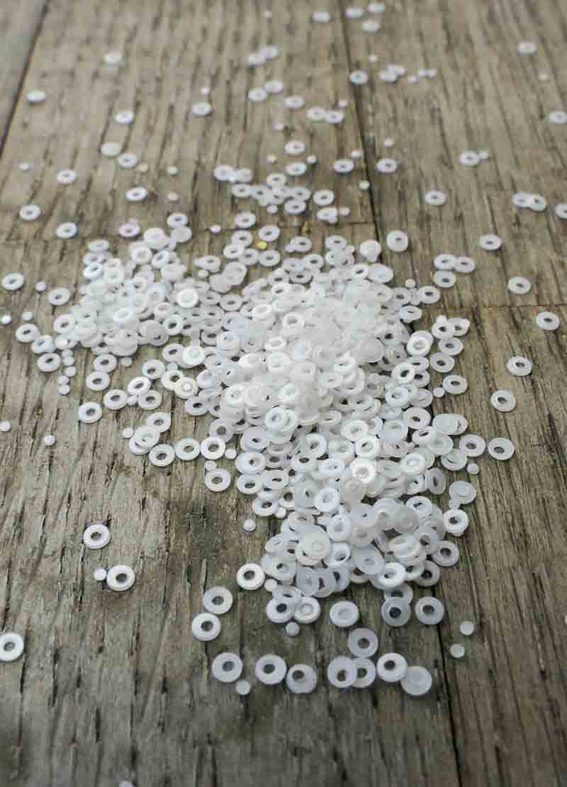 Tiny Sparkling Sequins - White, Translucent, Black & Mixed