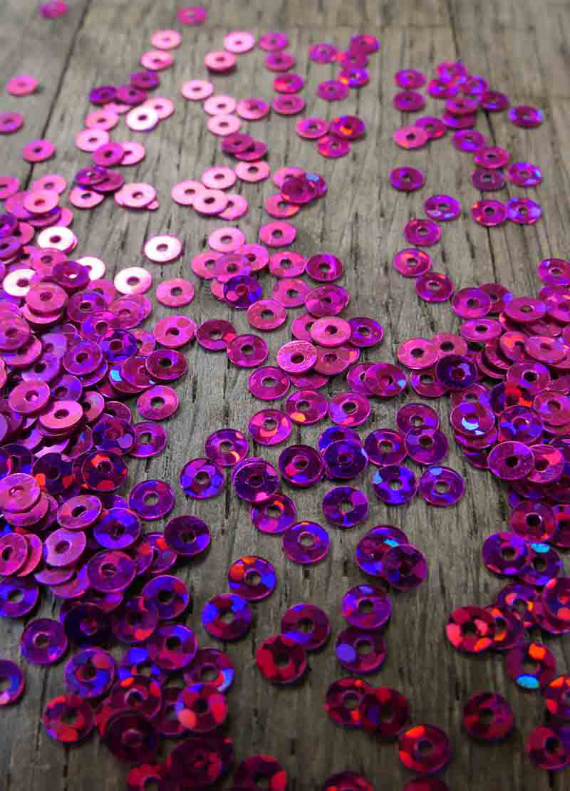 Tiny Sparkling Sequins - Purple, Cerise & Lilac
