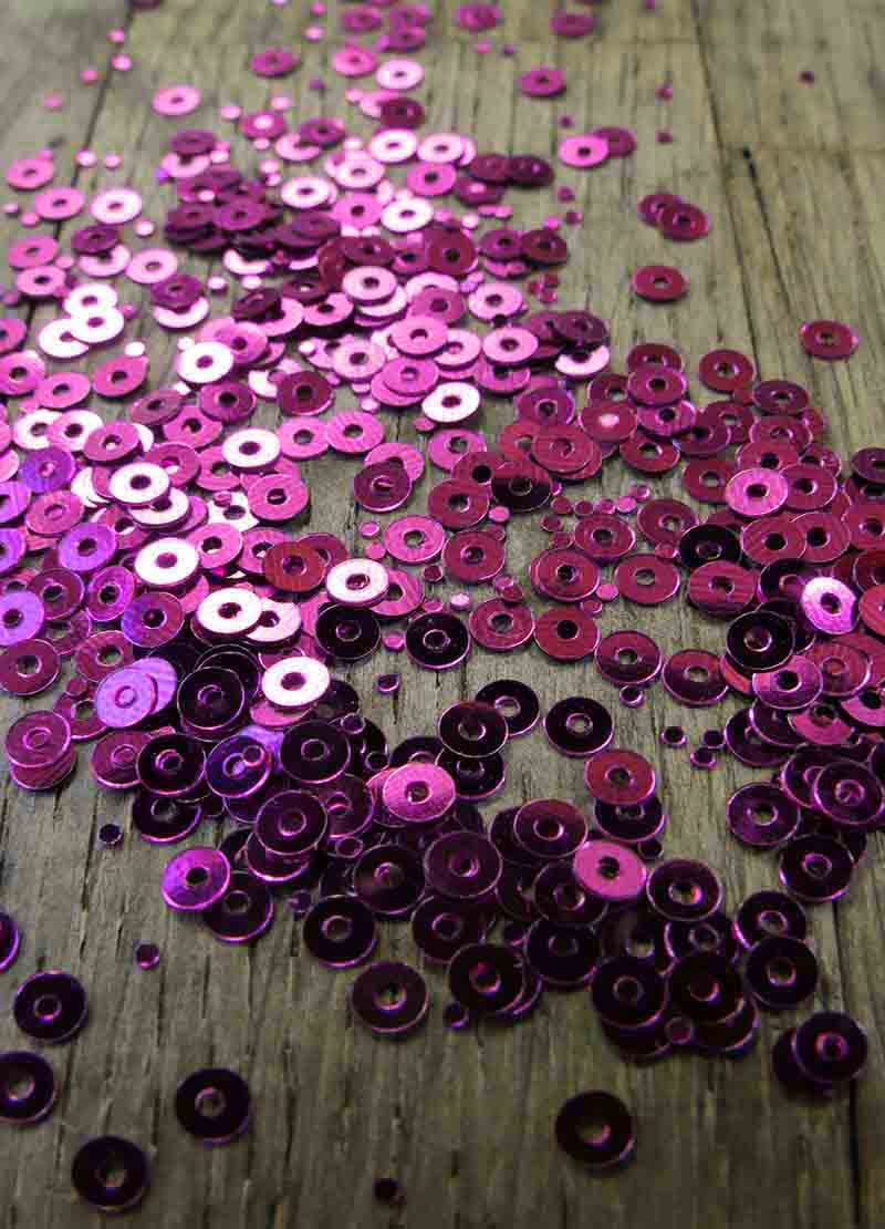 Tiny Sparkling Sequins - Purple, Cerise & Lilac