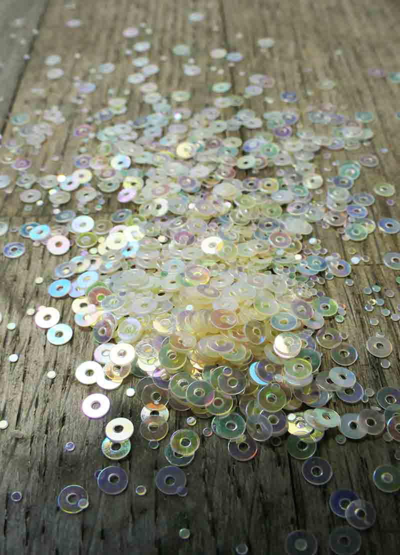 Tiny Sparkling Sequins - Cream, Gold, Silver, Copper & Bronze