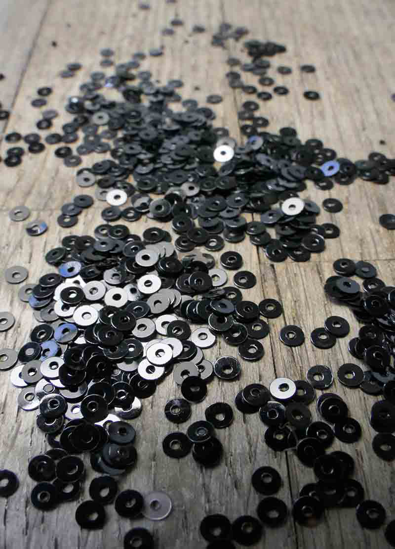 Tiny Sparkling Sequins - White, Translucent, Black & Mixed