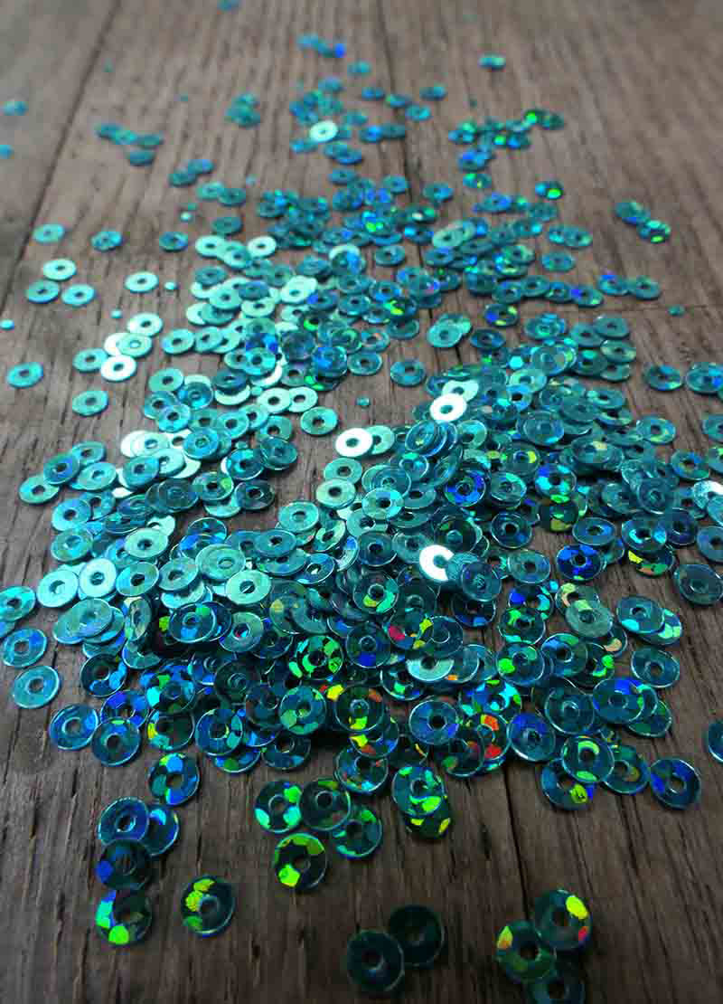 Tiny Sparkling Sequins - Blues & Greens