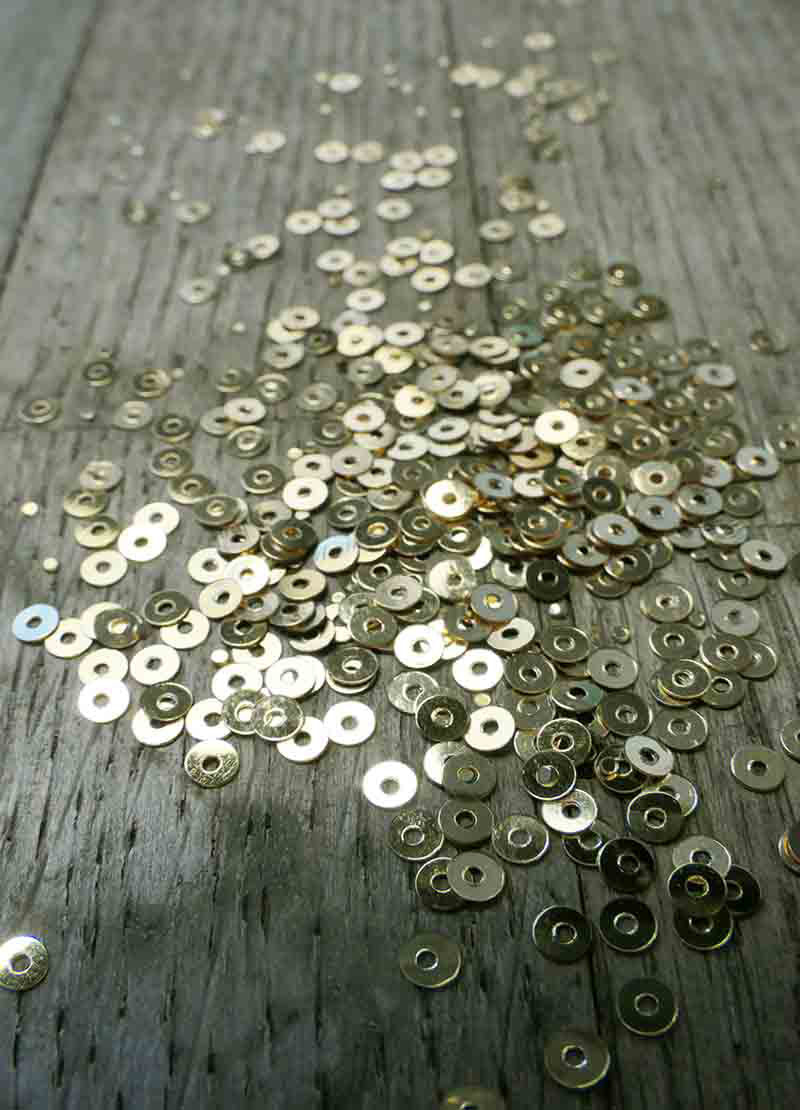 Tiny Sparkling Sequins - Cream, Gold, Silver, Copper & Bronze