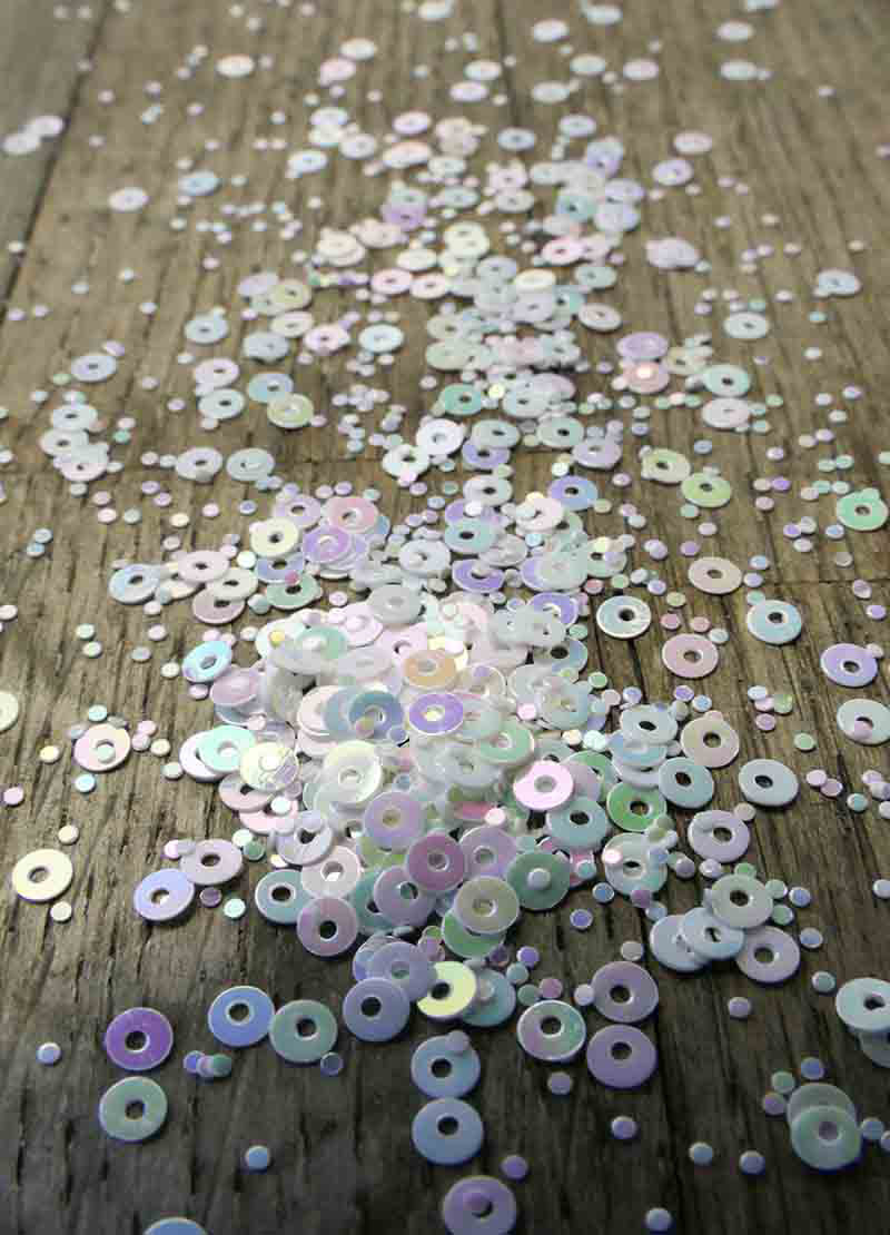 Tiny Sparkling Sequins - White, Translucent, Black & Mixed