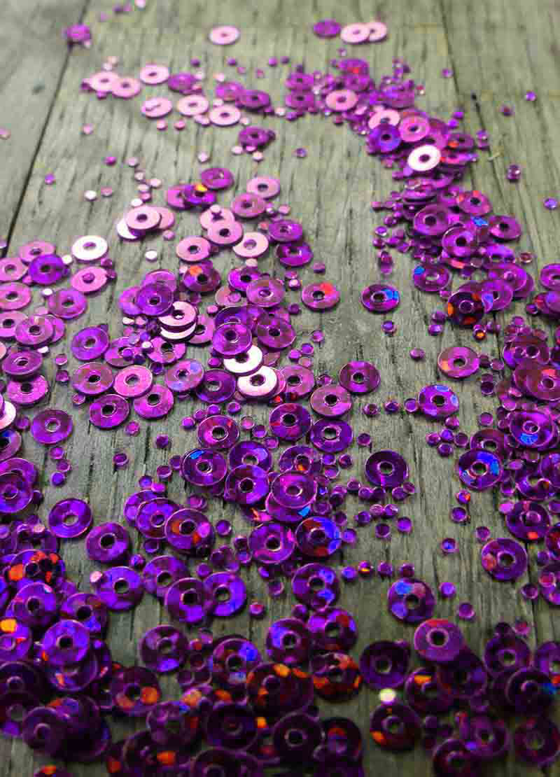 Tiny Sparkling Sequins - Purple, Cerise & Lilac
