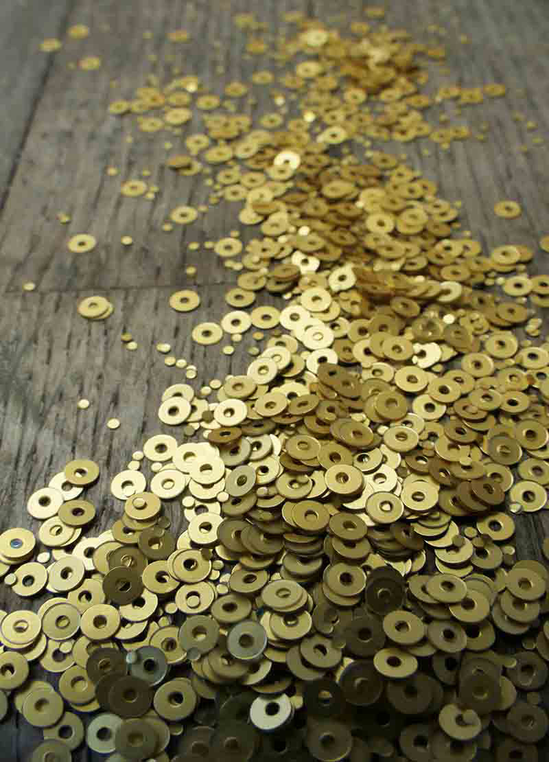 Tiny Sparkling Sequins - Cream, Gold, Silver, Copper & Bronze
