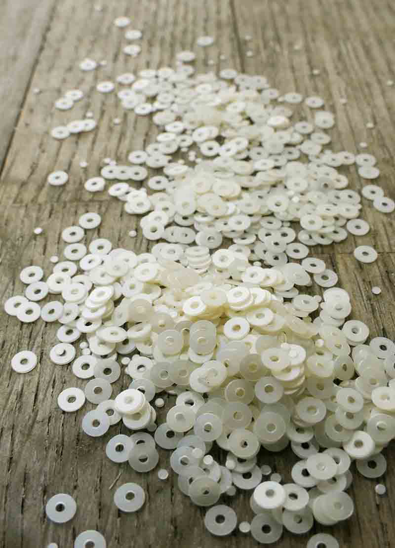 Tiny Sparkling Sequins - White, Translucent, Black & Mixed