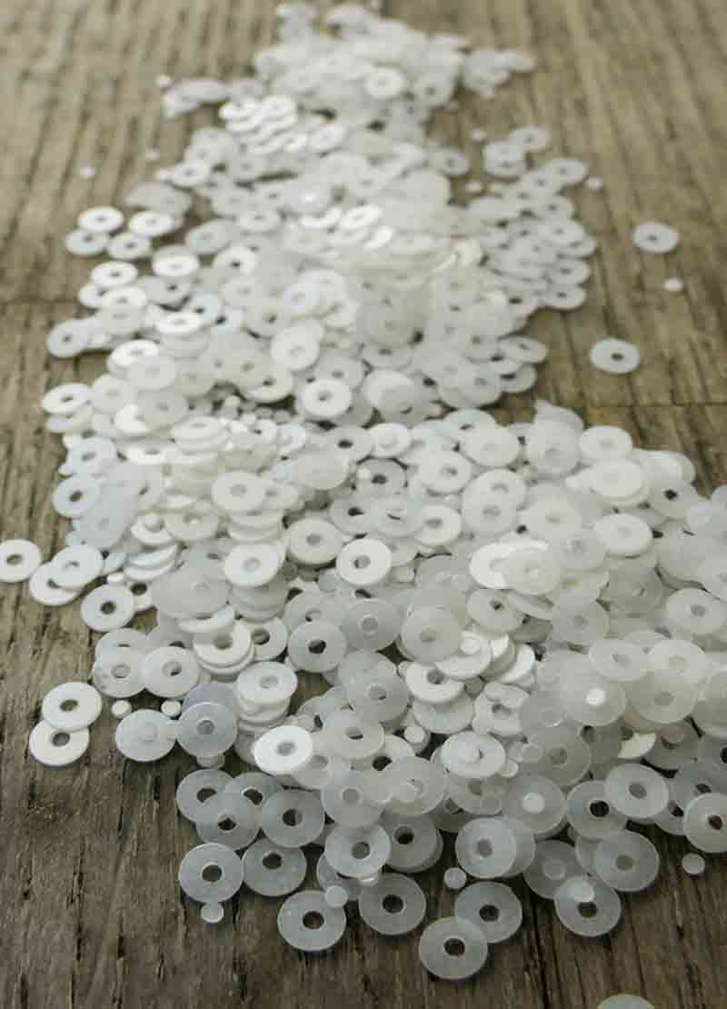 Tiny Sparkling Sequins - White, Translucent, Black & Mixed