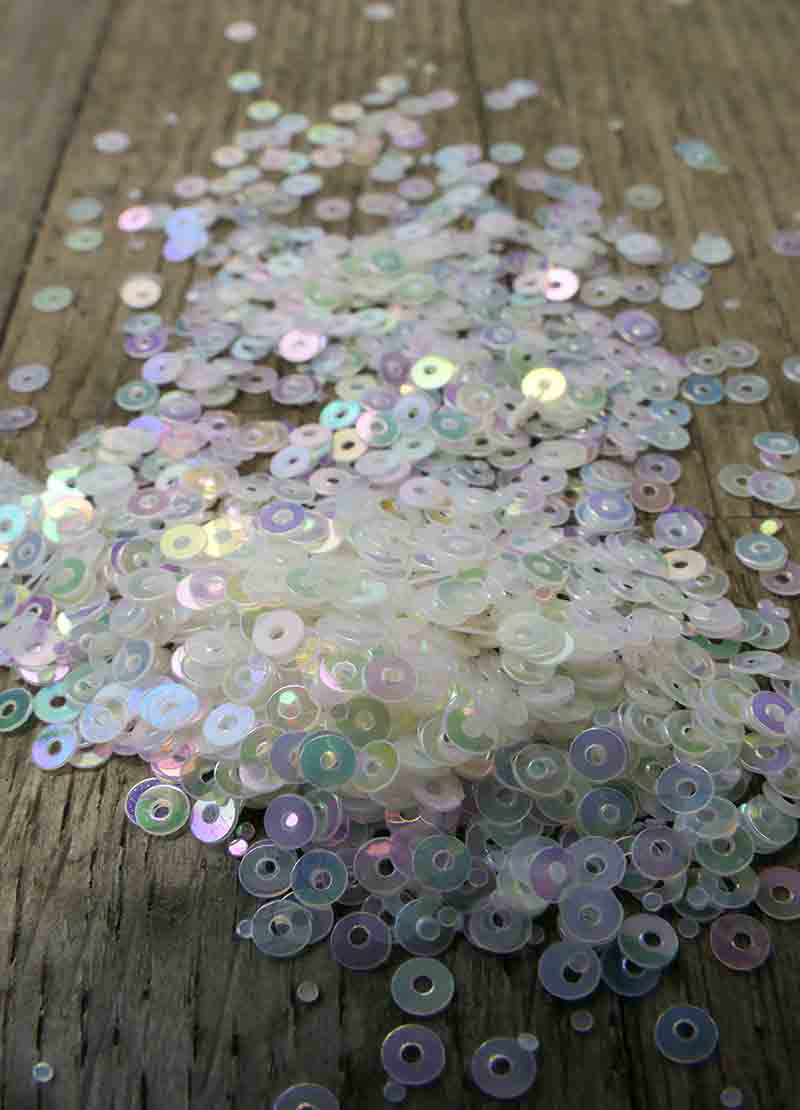 Tiny Sparkling Sequins - White, Translucent, Black & Mixed