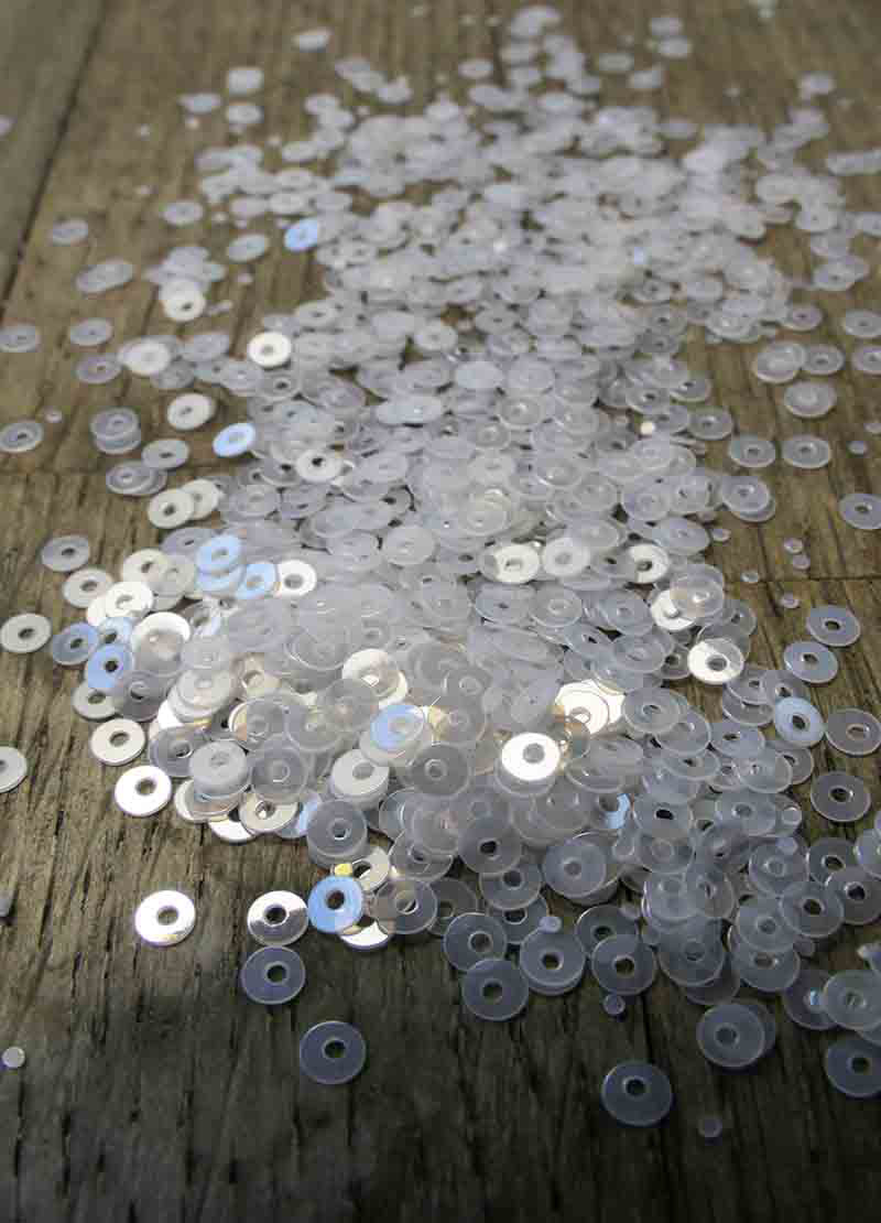 Tiny Sparkling Sequins - White, Translucent, Black & Mixed