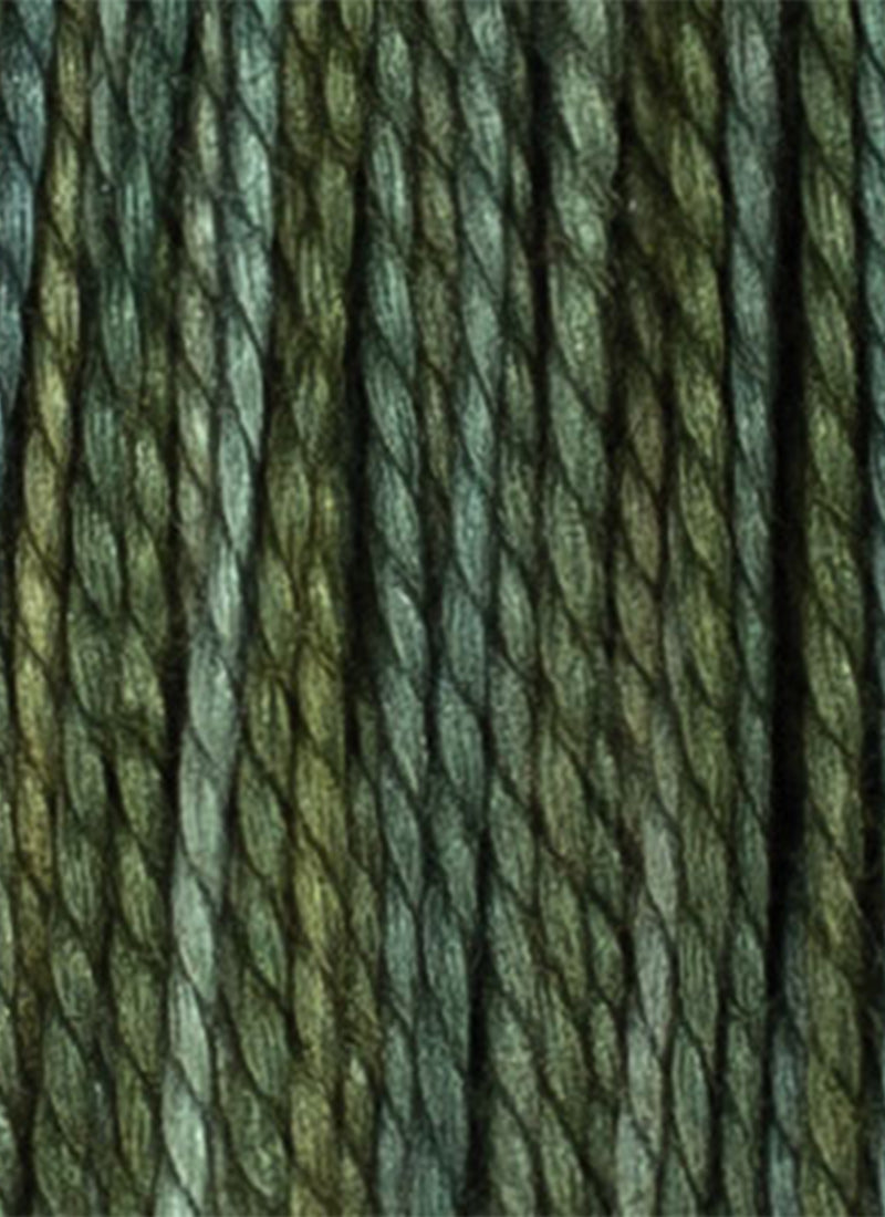 House of Embroidery No 12 Perle Thread - Muted Green Tones