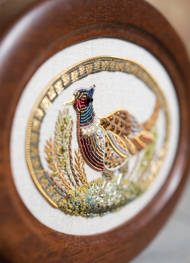 Mosaic Pheasant Embroidery Kit