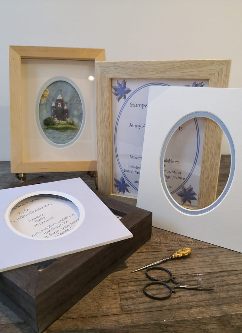 Frame for Fairytale Castle and Stumpwork Snowdrop