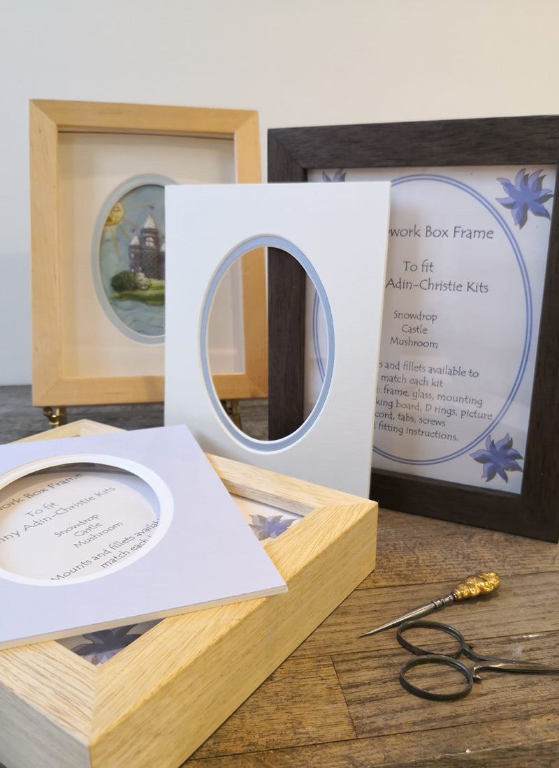 Frame for Fairytale Castle and Stumpwork Snowdrop