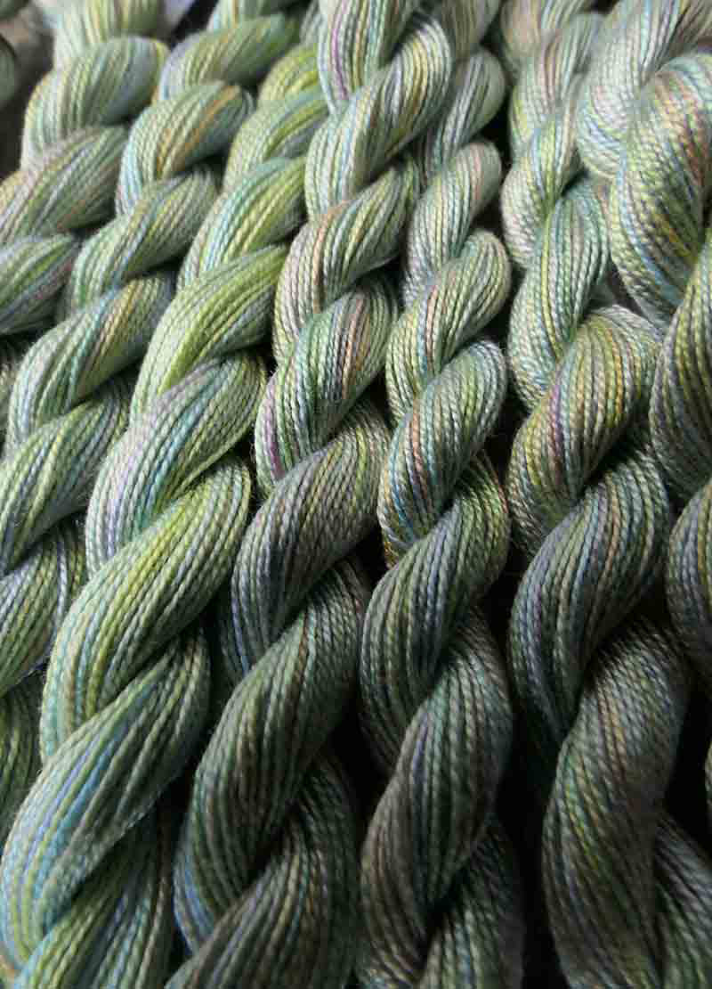 Oliver Twist Hand-Dyed Cotton Threads - Aqua Greens
