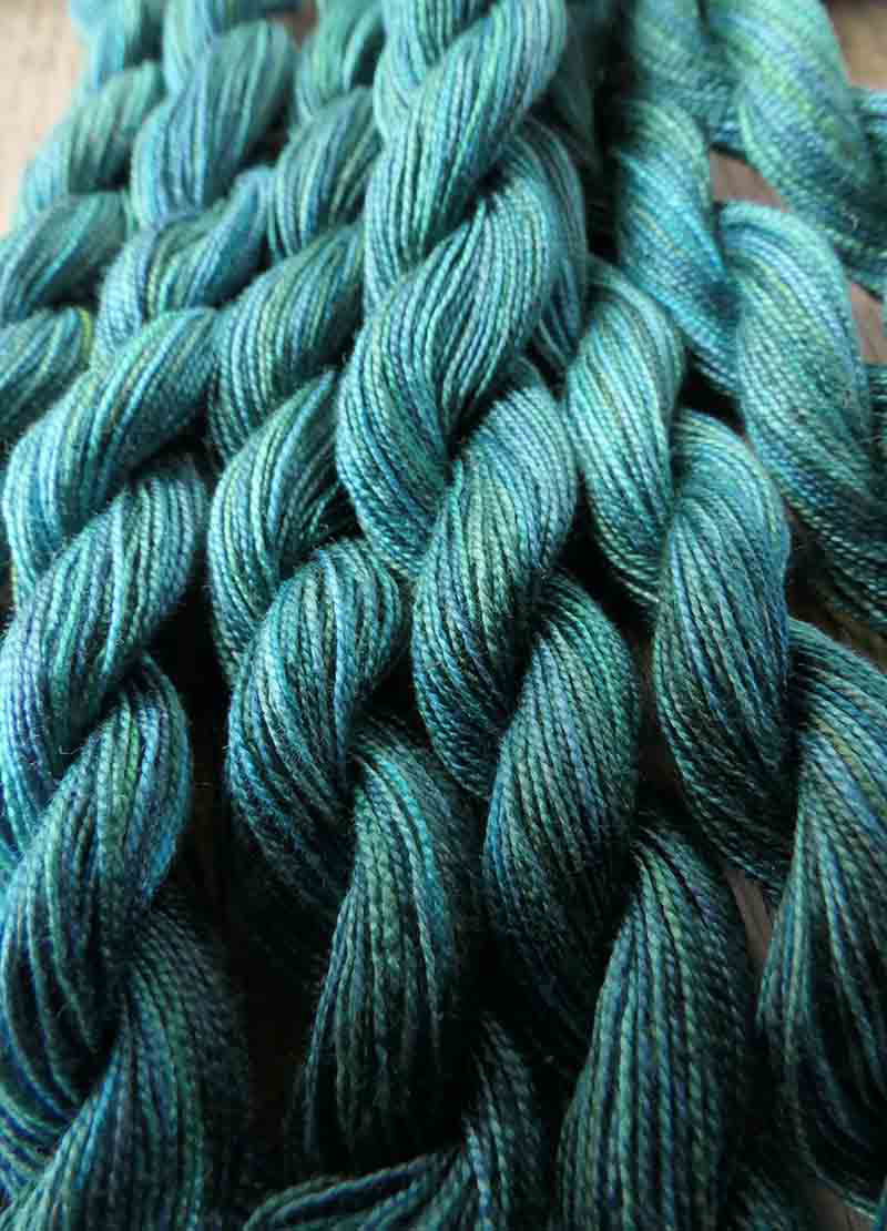 Oliver Twist Hand-Dyed Cotton Threads - Aqua Greens