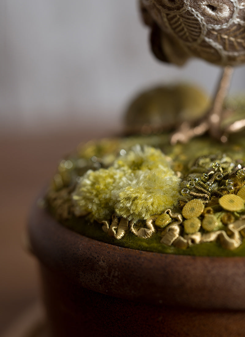 Waitlist for Mossy Hillock for the Wren Étuis Embroidery Kit