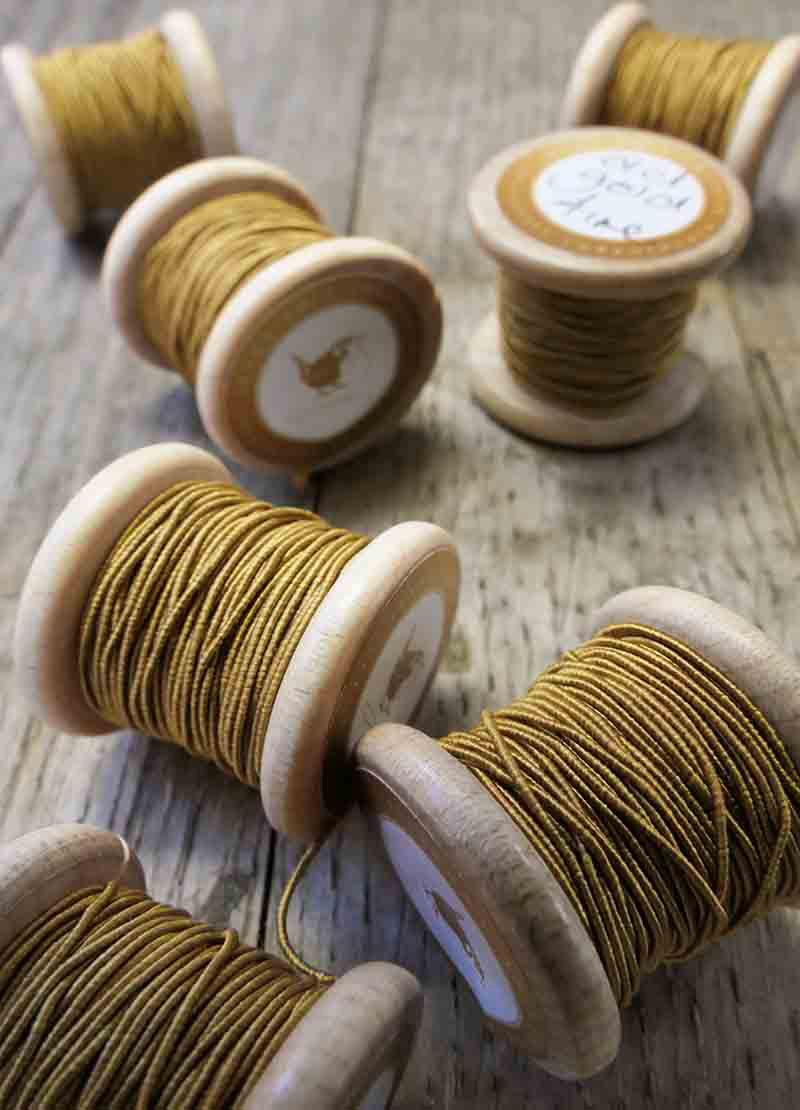 Fine Silk Gimp - Yellow and Brown Tones