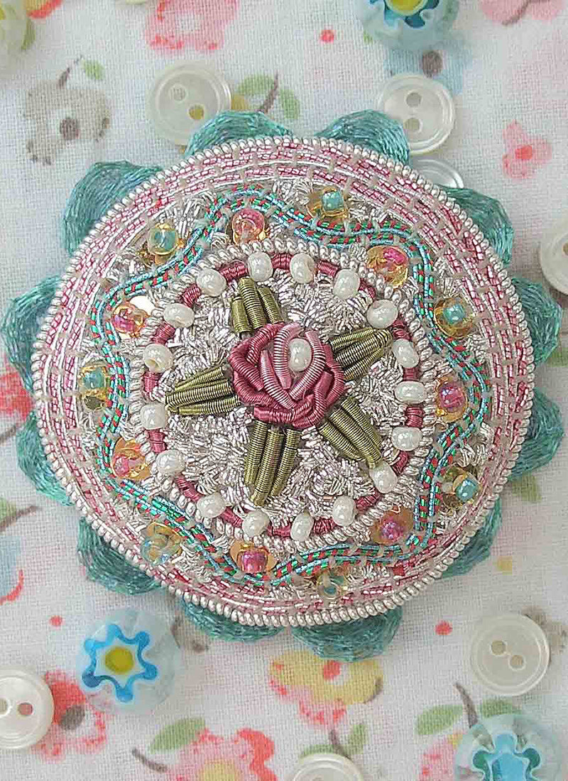 Waitlist for Large Millefiori Rose Brooch Embroidery Kit