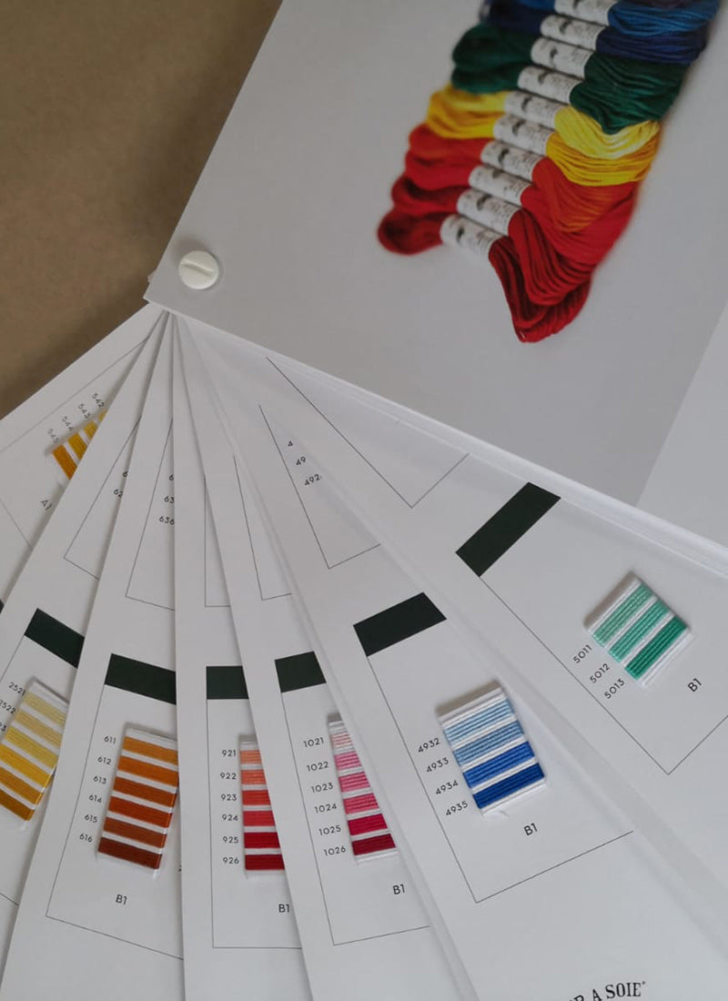 Shade Card of Soie d'Alger threads