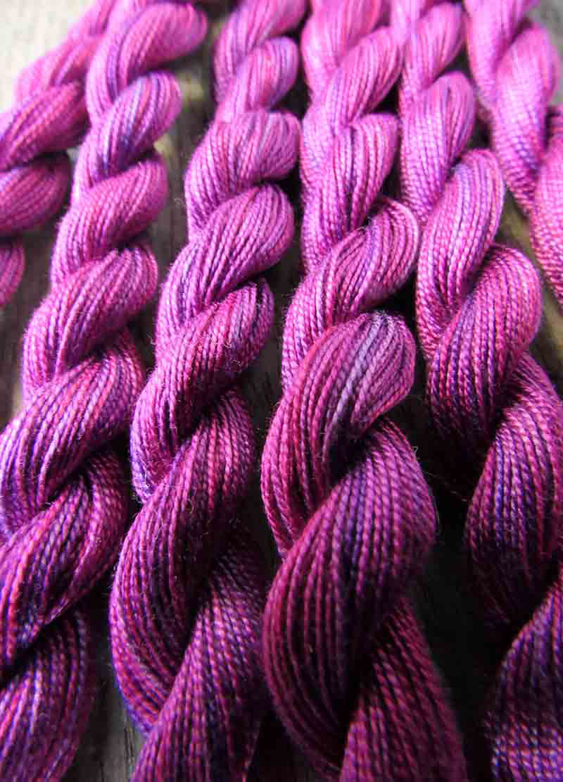 Oliver Twist Hand-Dyed Cotton Threads - Pinky-Purples