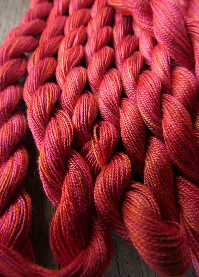 Oliver Twist Hand-Dyed Cotton Threads - Reds