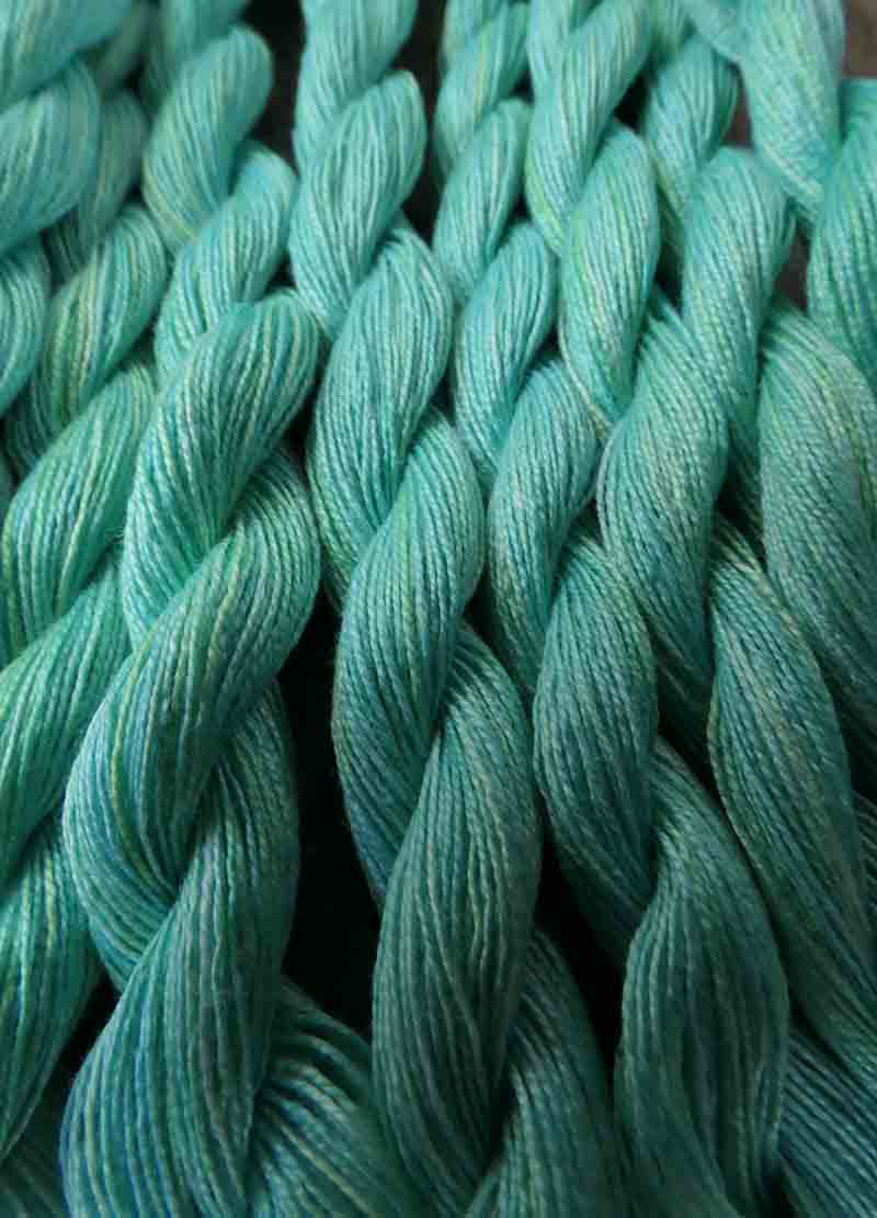 Oliver Twist Hand-Dyed Cotton Threads - Aqua Greens