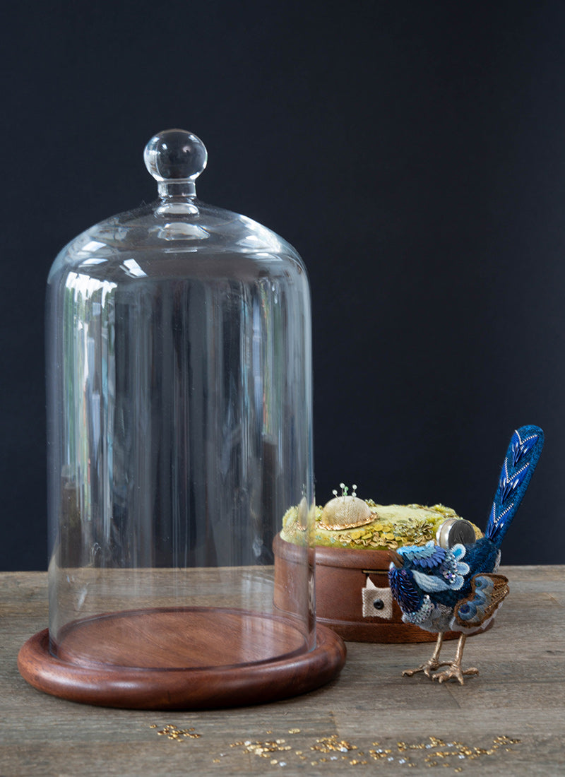 Hand-Blown Glass Dome for the Blue Wren Étui, Parham Owl and Peacock Etui