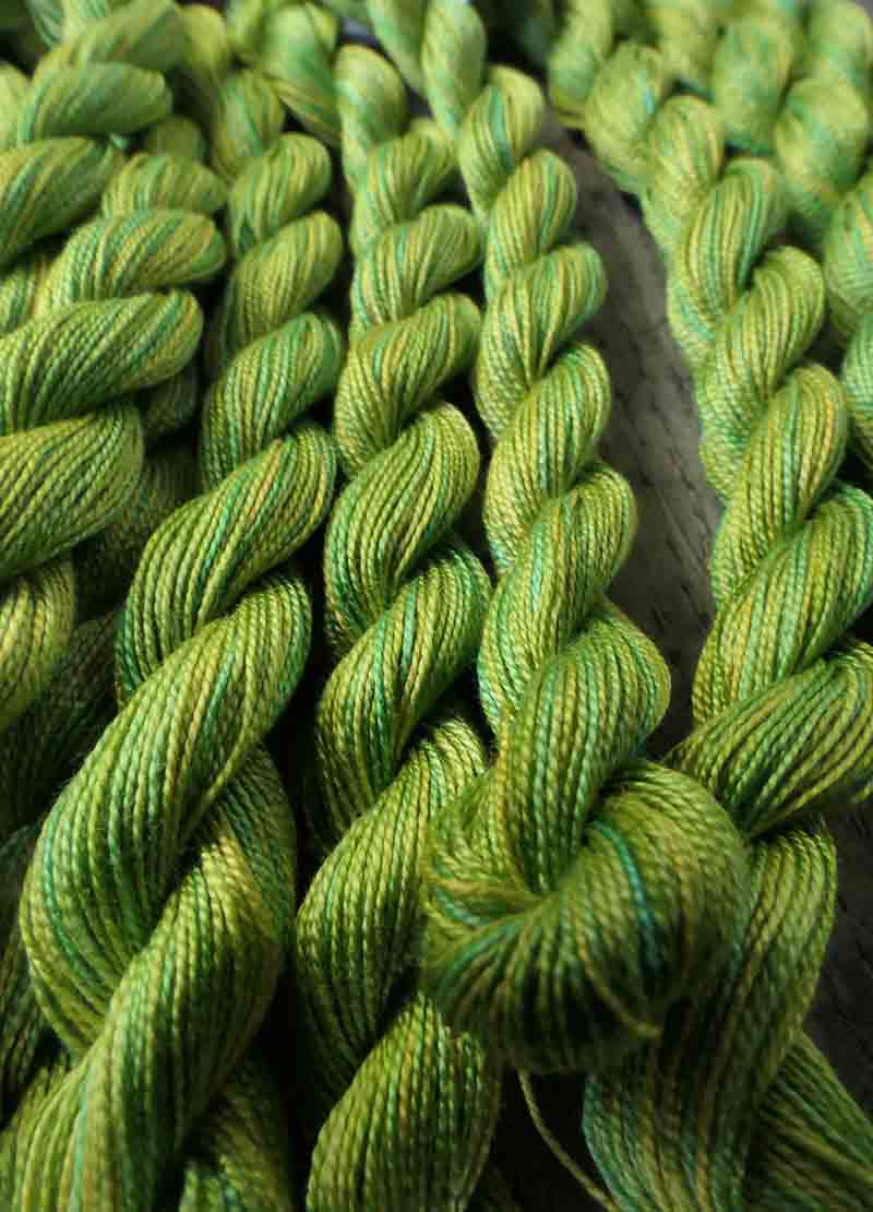 Oliver Twist Hand-Dyed Cotton Threads - Greens