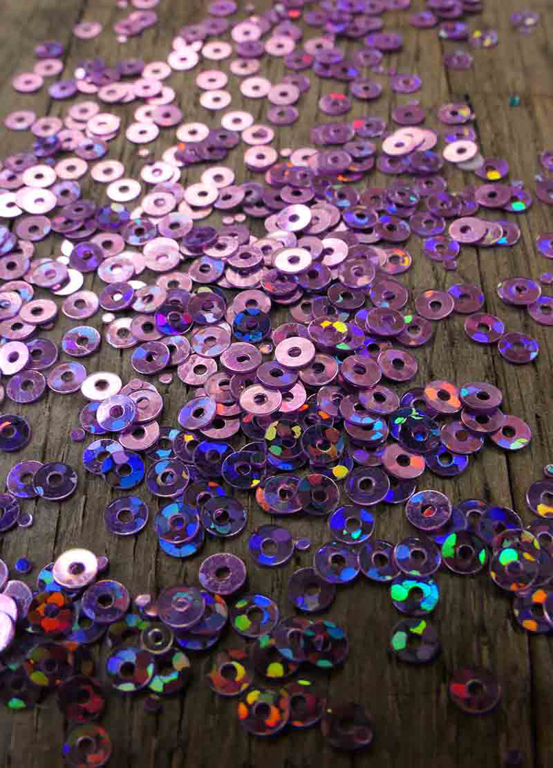 Tiny Sparkling Sequins - Purple, Cerise & Lilac