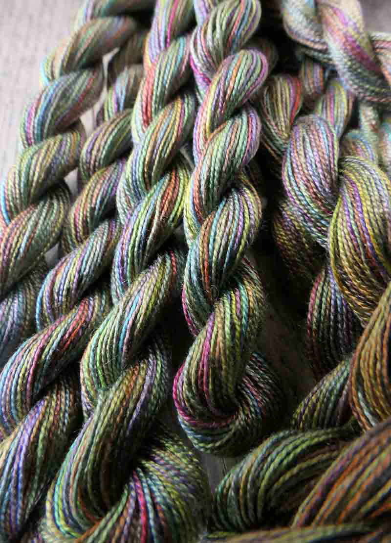 Oliver Twist Hand-Dyed Cotton Threads - Greens