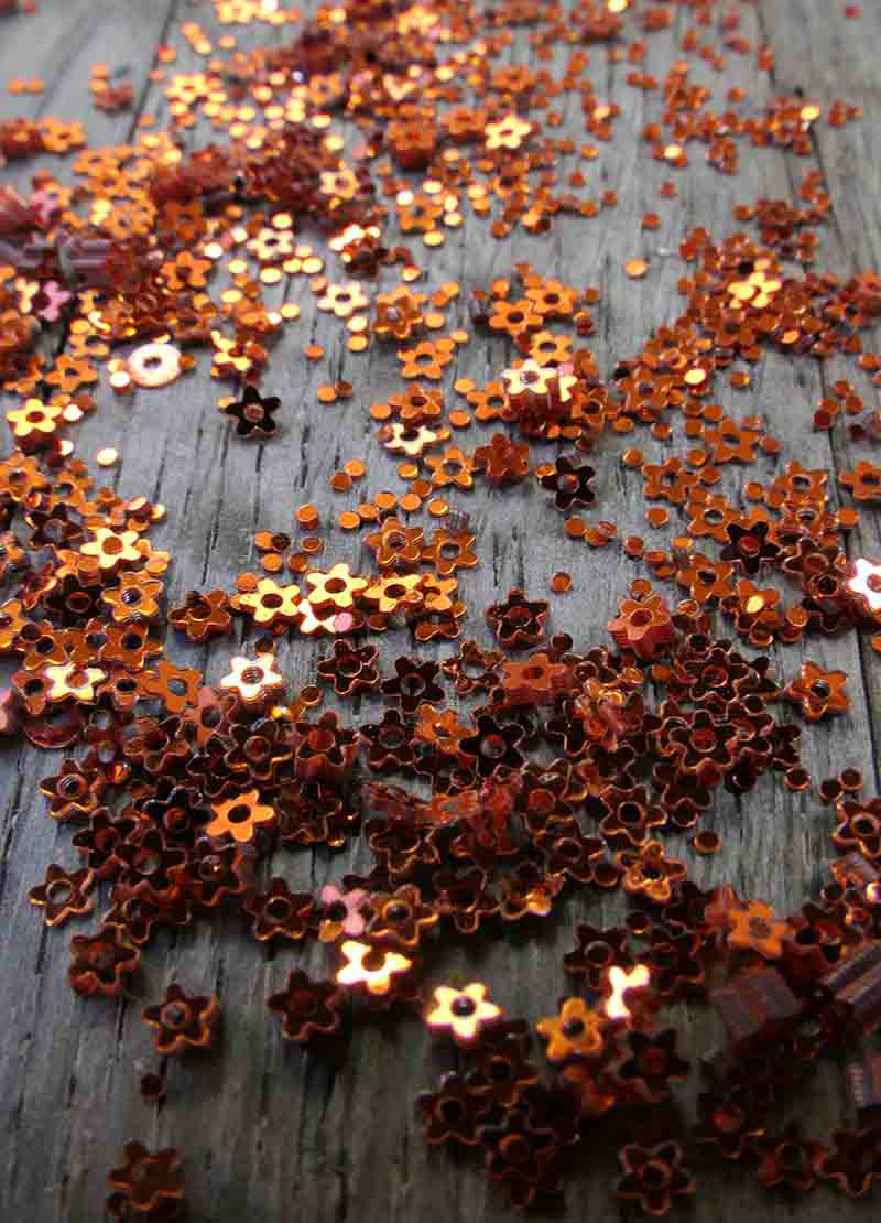 Tiny Sparkling Sequins - Pink, Red & Orange