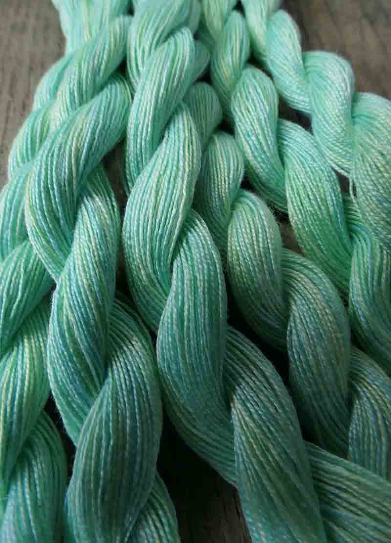 Oliver Twist Hand-Dyed Cotton Threads - Aqua Greens