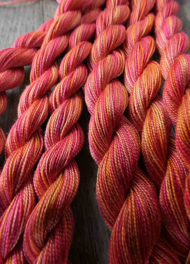 Oliver Twist Hand-Dyed Cotton Threads - Reds