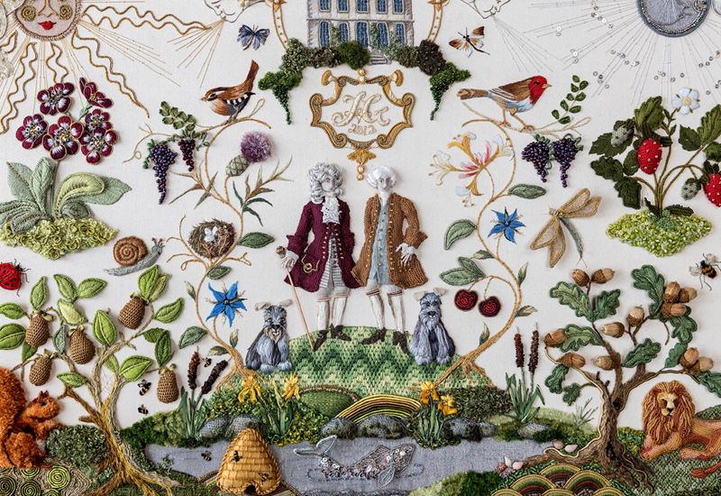 Raised Embroidery Panel Jenny AdinChristie Specialist Embroiderer
