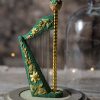 The Wordsworth Harp Needlecase with gold metal embroidery, by Jenny Adin-Christie