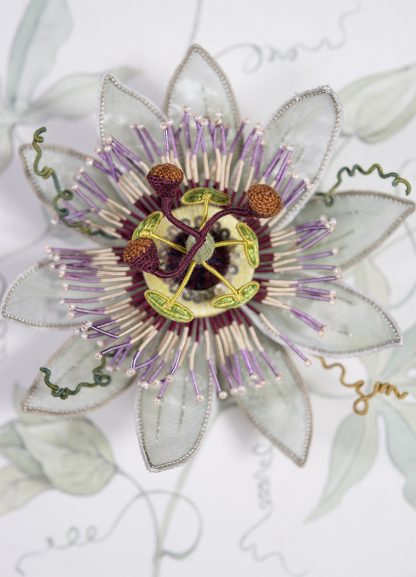 Passion Flower Embroidery Kit - Jenny Adin-Christie Specialist Embroiderer