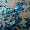 3mm METALLIC TURQUOISE FLOWER